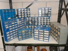 A quantity of small storage drawers for screws etc.