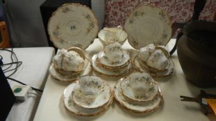 A Victorian part tea set