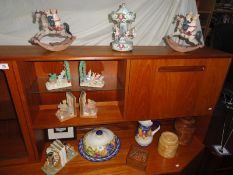A quantity of miscellaneous including bookends & wooden items etc.
