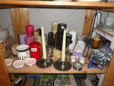 A good lot of candles & candle holders