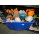 A box of soft toys