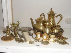 A 4 piece tea set on tray,