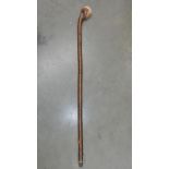 A wooden walking stick