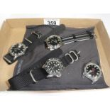 4 assorted wrist watches including HMT, Jawan, Para, Shock.