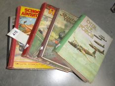 A 1937 Every boys hobby annual, Railway Wonders & 1940 Our Air force etc.