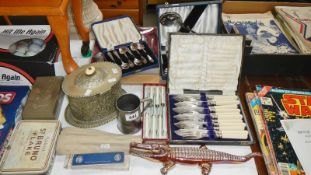 A quantity of cased cutlery,