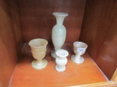 4 items of alabaster.