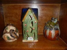 3 unusual style candle holders,