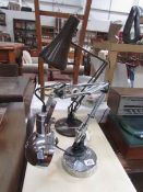 2 vintage style angle poise lamps.