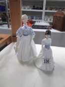 A Royal Worcester 'Morning Walk' figurine and a Royal Doulton 'Melody' figurine HN4117.