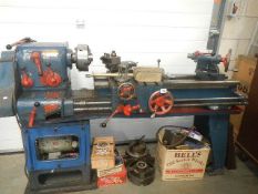 A Rollo lathe - imperial measure (21" max) with large quantity of associated tooling (cutters,