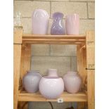 2 shelves of good quality vases.