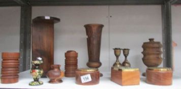 A mixed lot of wooden items including book shelf.