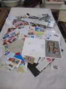 A quantity of loose stamps and first day covers.