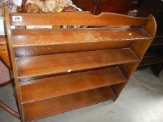 A 4 tier oak book case.