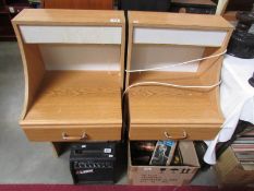 A pair of bedside cabinets.