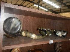 A quantity of horn items.