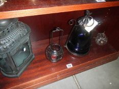 4 various candle holders / lanterns.