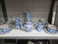 A quantity of Arthur Wood blue and white table ware.