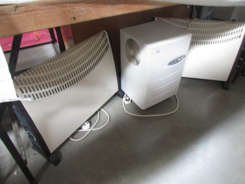 2 heaters and a dehumidifier.