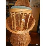 2 items of wicker furniture.