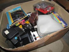 A box of vintage and other camera's.