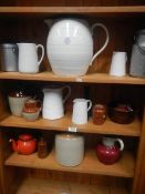 A mixed lot including stoneware, Minton R.A.F jug (a/f) enamel ware etc.