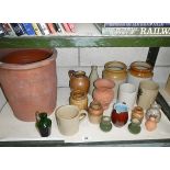 A quantity of earthern ware pots etc.