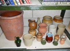 A quantity of earthern ware pots etc.