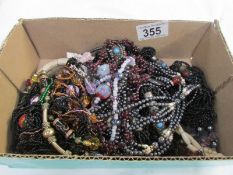A mixed lot of necklaces etc.