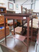 An Edwardian mahogany inlaid card table.