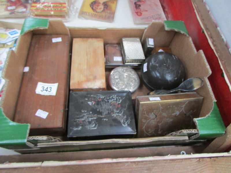 A mixed lot of boxes including trinket.