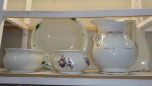 5 items of bedrooms ceramics including Beswick chamber pot (some A/F).