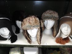 5 assorted winter hats (display heads not included)