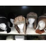 5 assorted winter hats (display heads not included)