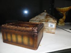 2 ornamental trinket boxes