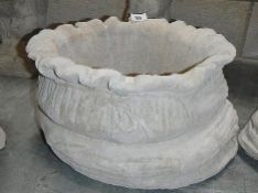 A large sack planter.