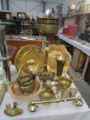 A mixed lot of brassware etc.