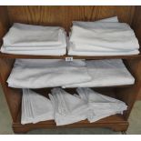 A good lot of linen tableclothes and napkins.