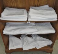 A good lot of linen tableclothes and napkins.