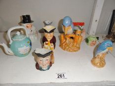 9 items of assorted china including Leonardo, wood potters, German etc.