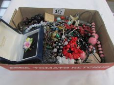 A mixed lot of assorted necklaces.