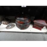 4 assorted ornamental storage boxes