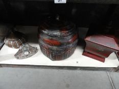 4 assorted ornamental storage boxes