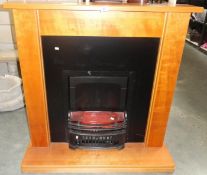 An electric fire and surround.