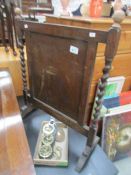 A fire screen and a quantity of horse brasses etc.