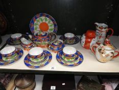 20 pieces of Samurai Japanese tea ware and 3 other oriental china ware