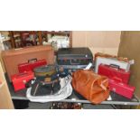 A quantity of suitcases etc.