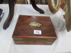 A brass bound box.