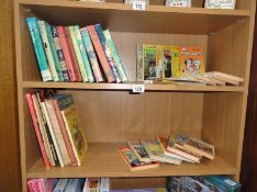 2 shelves of childrens books including Enid Blyton.